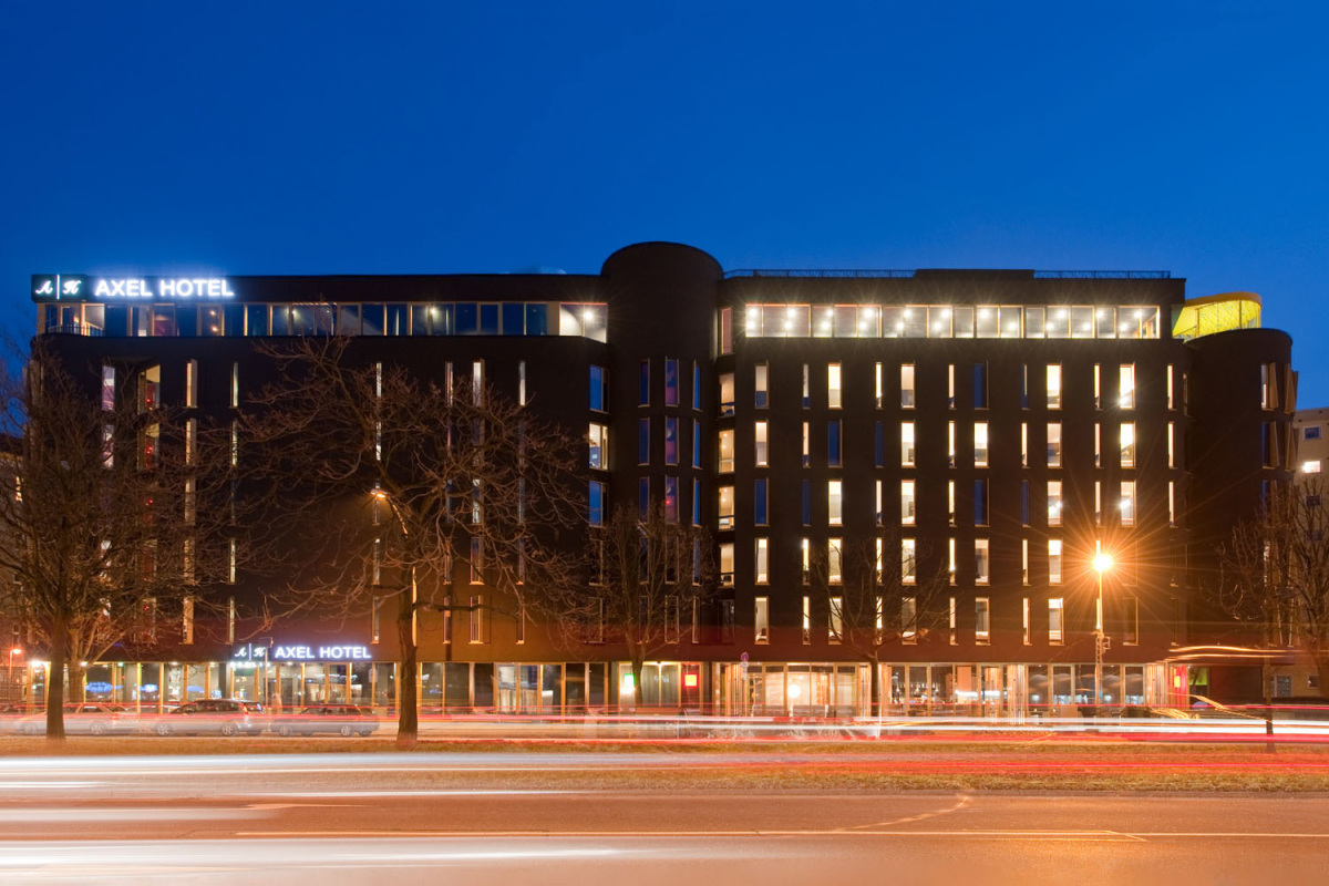 Façade of Axel Hotel Berlin in Schöneberg