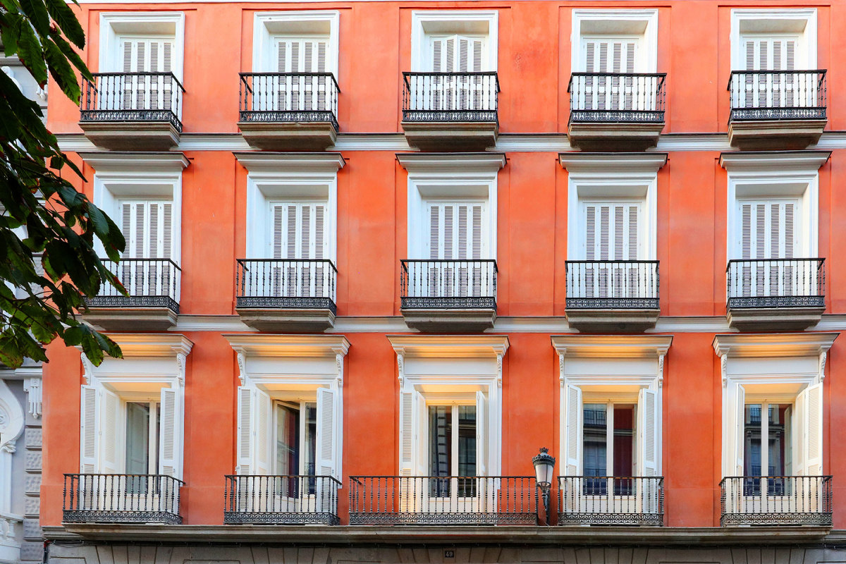 Interior and courtyard at Axel Hotel Madrid