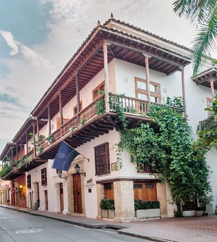 Historic exterior at Hotel Casa San Agustín
