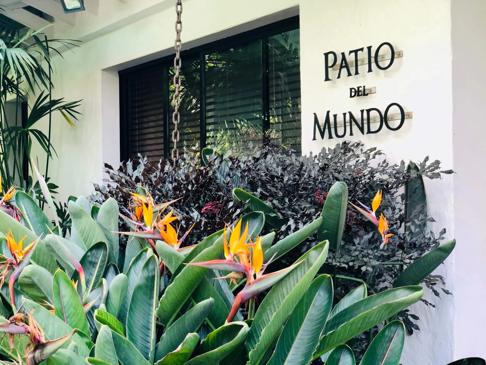 Garden entrance at Patio del Mundo