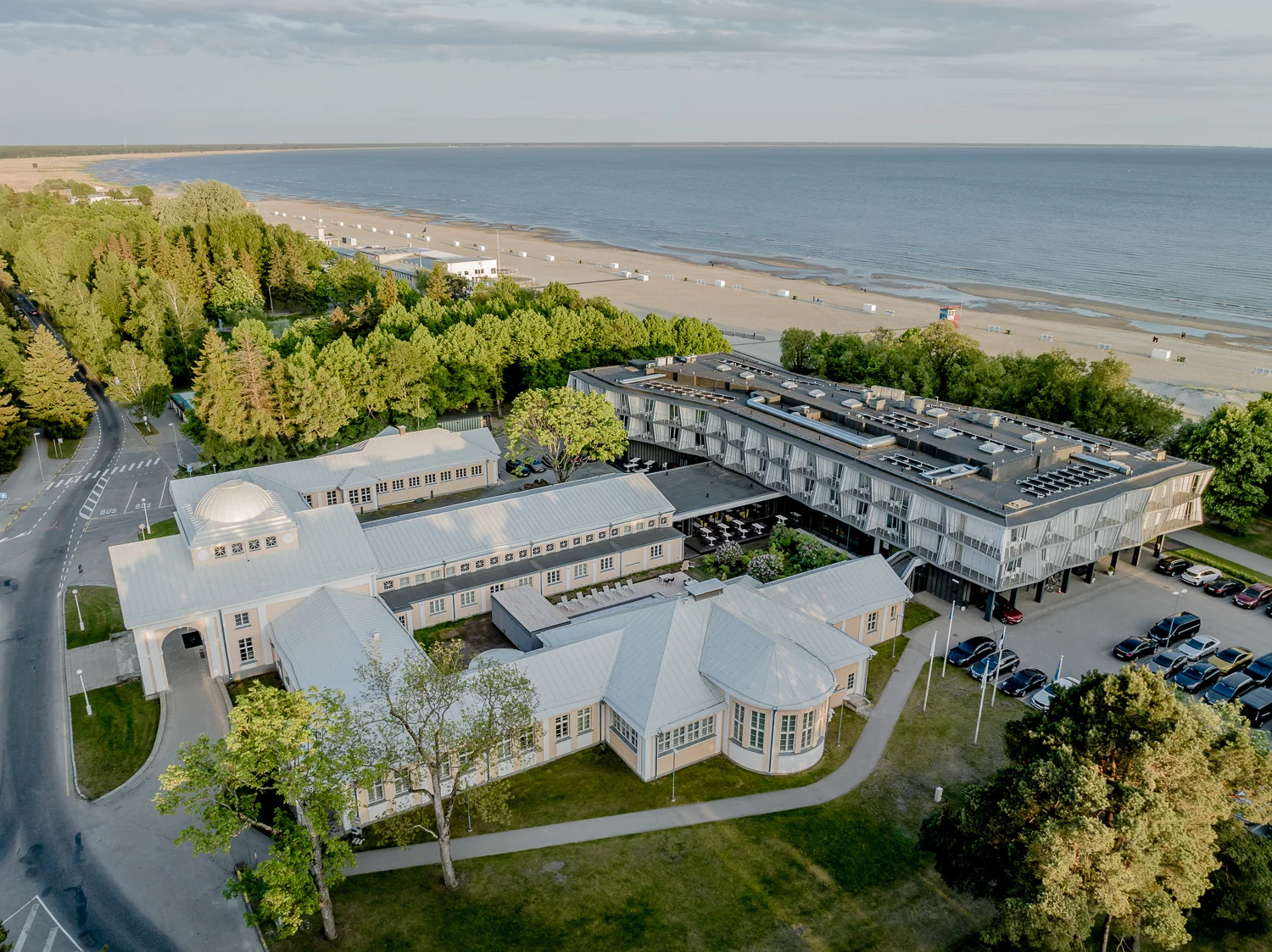 Aerial view of the hotel at Hedon Spa & Hotel