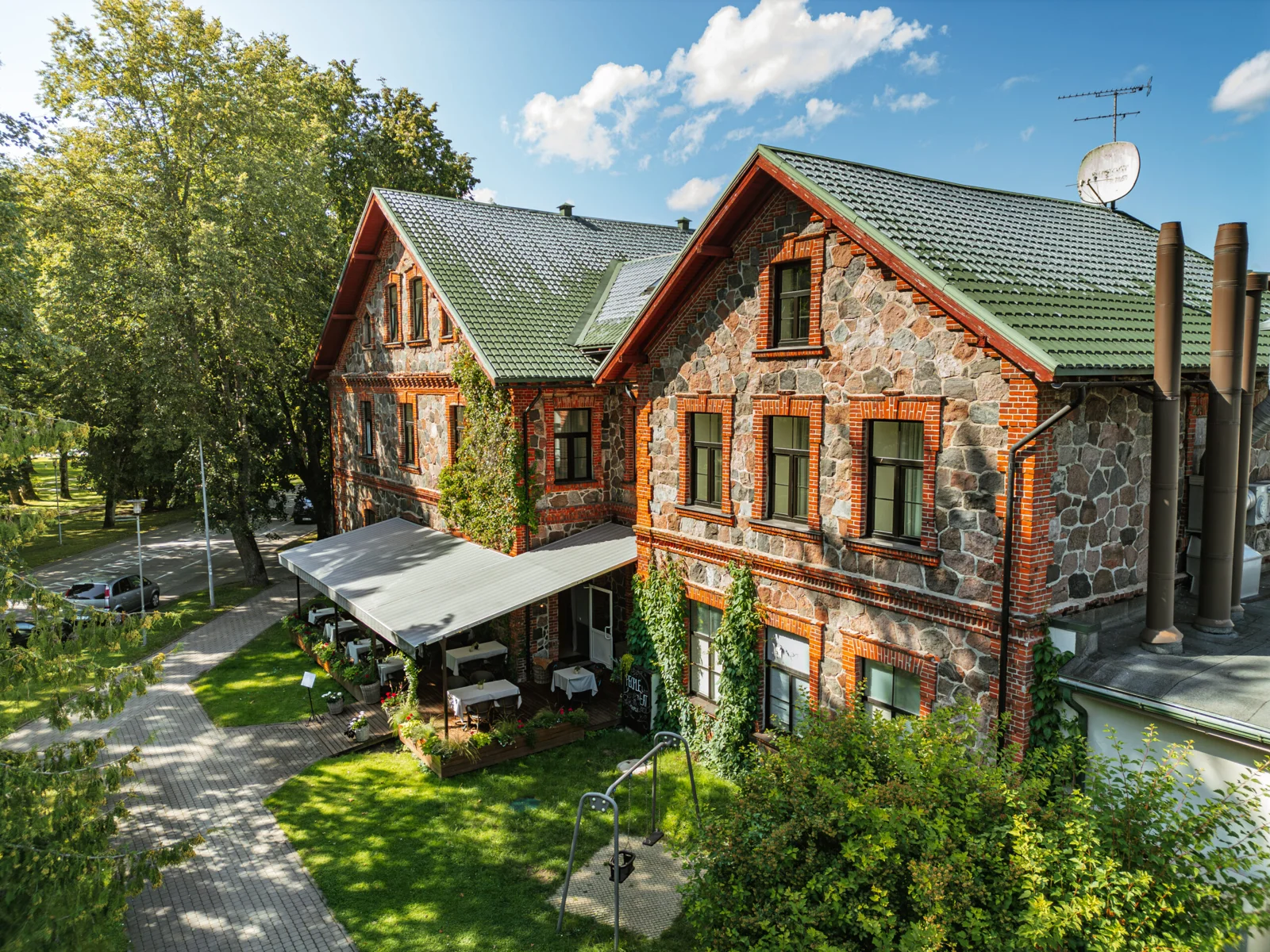 Historic hotel exterior at Hotel Sigulda