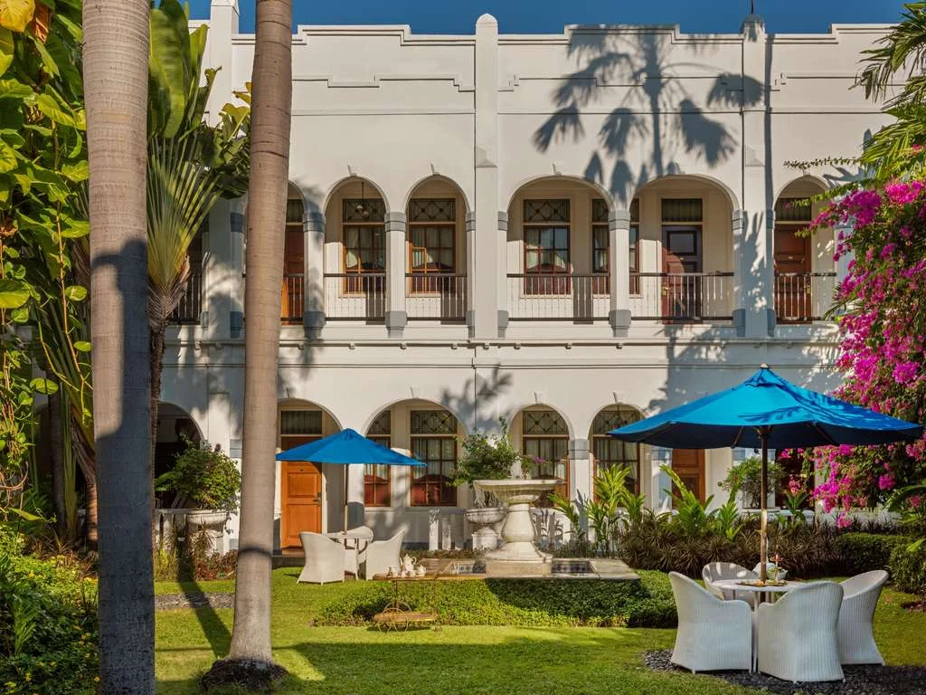 Historic courtyard at Hotel Majapahit Surabaya