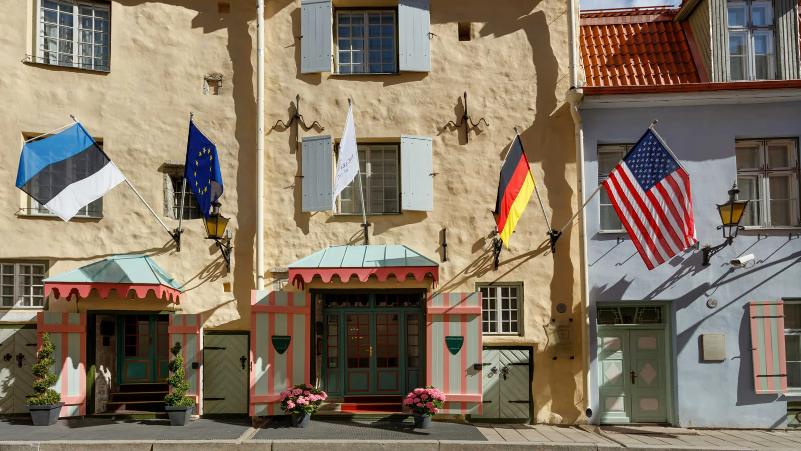 Historic hotel exterior at Schlössle Hotel