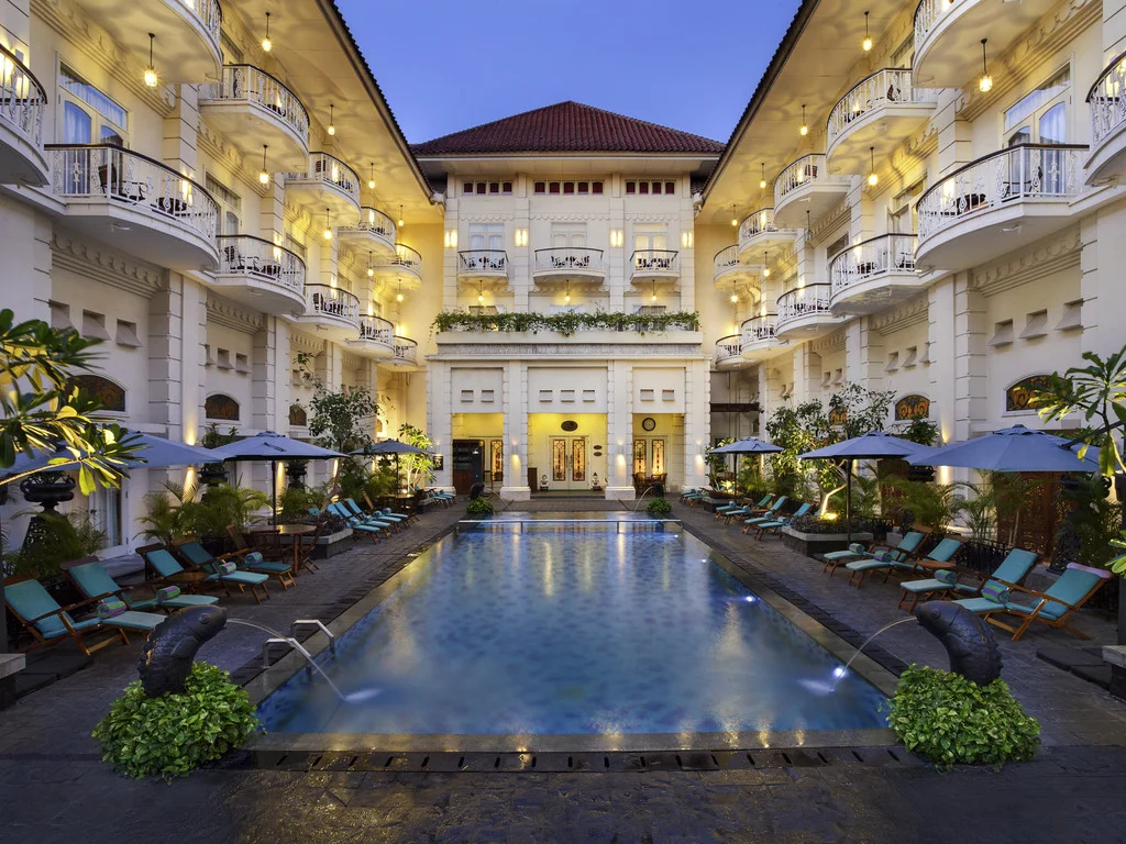 Courtyard swimming pool at The Phoenix Hotel Yogyakarta