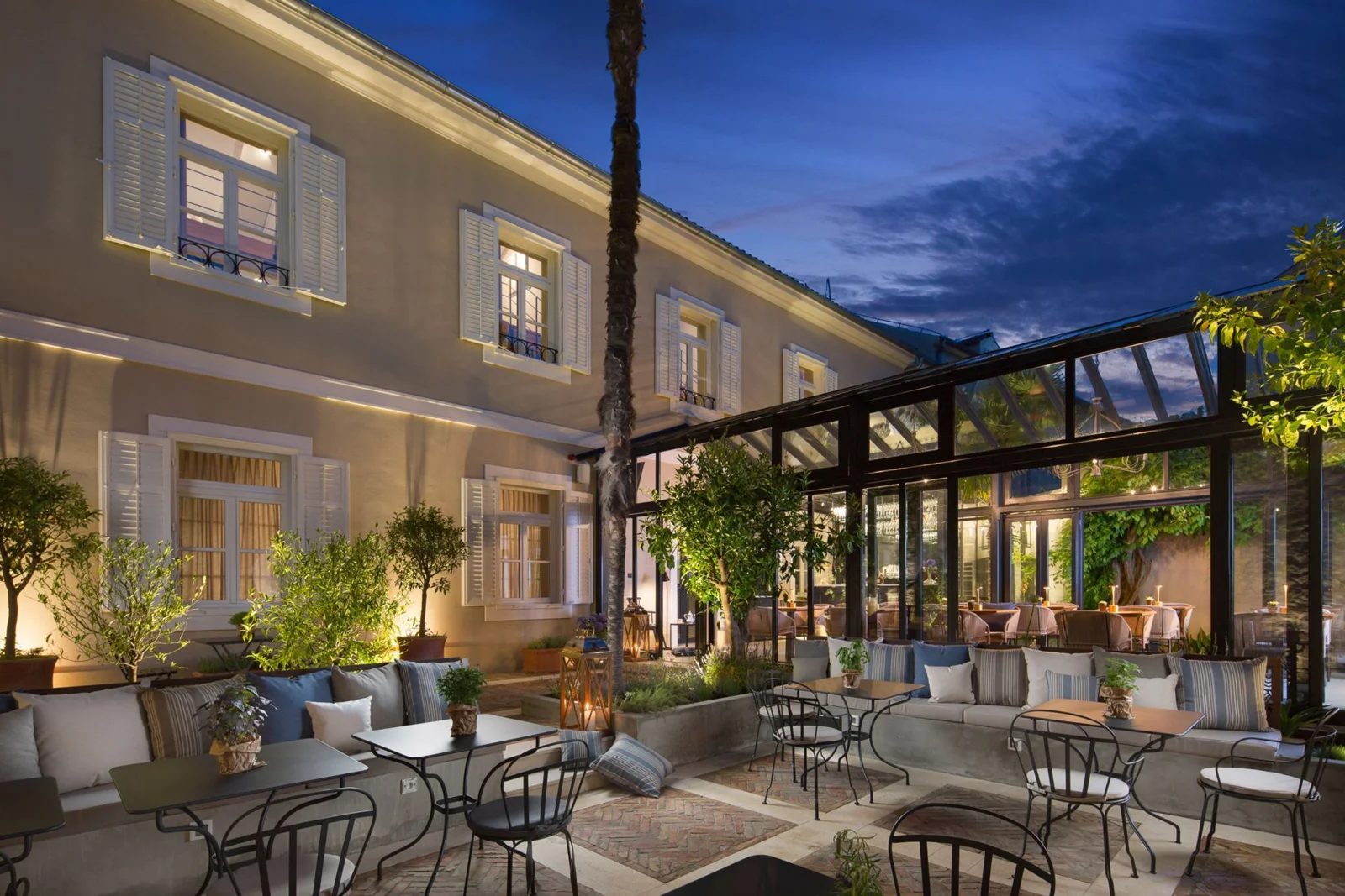 Garden terrace at Almayer Art & Heritage Hotel
