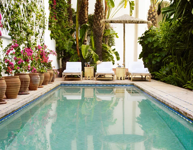 Courtyard swimming pool at L’Hôtel Marrakech