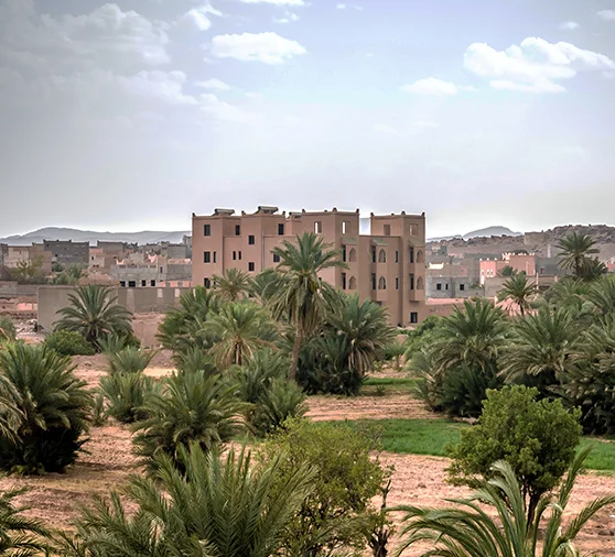 Kasbah-style hotel exterior at Dar Chamaa