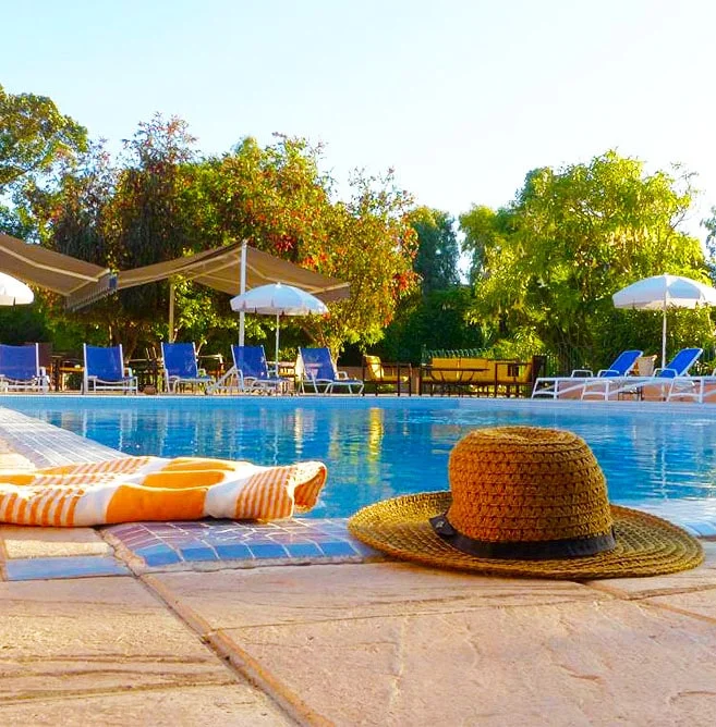 Garden swimming pool at La Villa Mandarine