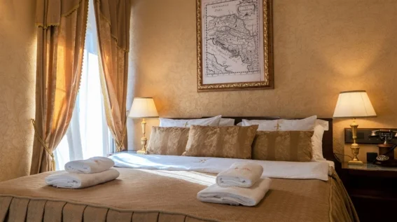 Guest room at Historic Boutique Hotel Cattaro