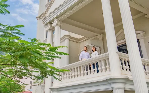 Private balcony at White Mansion