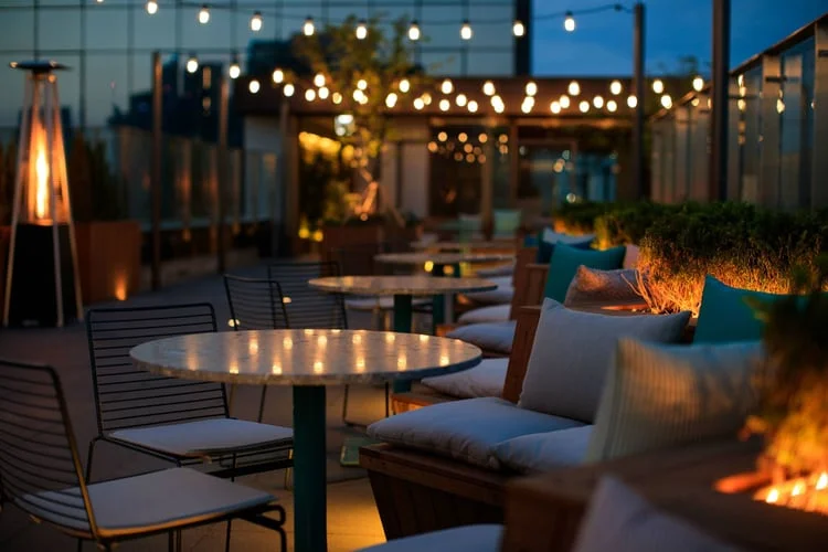 Side Note Club terrace at RYSE, Autograph Collection