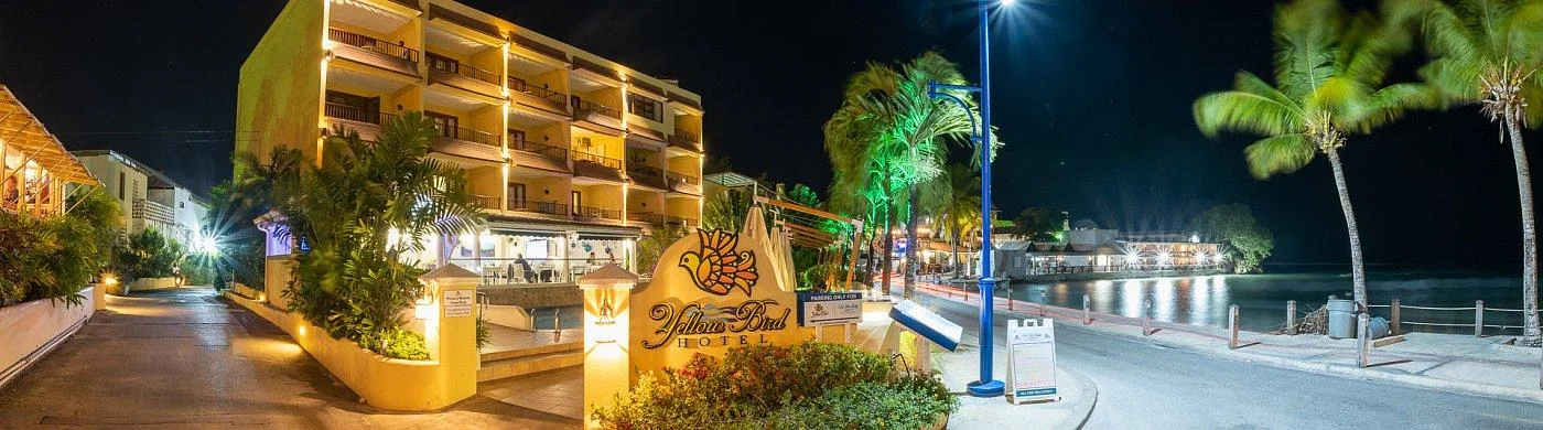 Hotel exterior at Yellow Bird Hotel