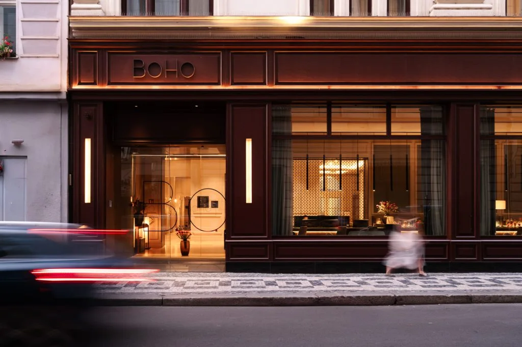 Street entrance of BoHo Hotel Prague