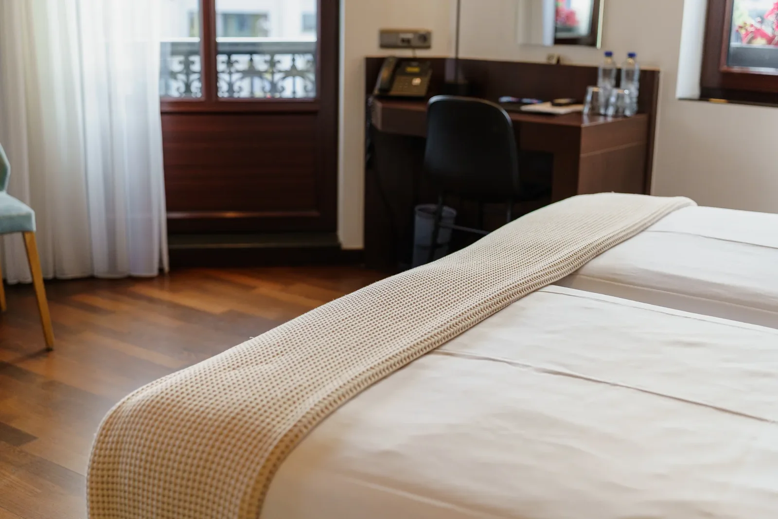 Guest room at The Century hotel in Hasselt