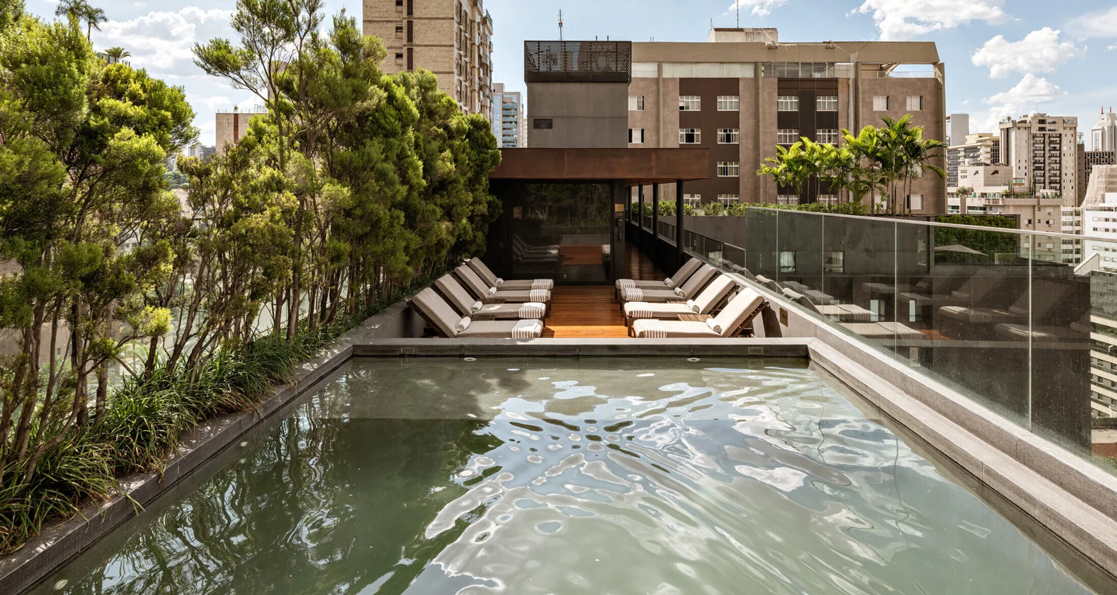 Pool and terrace at Hotel Fasano Belo Horizonte