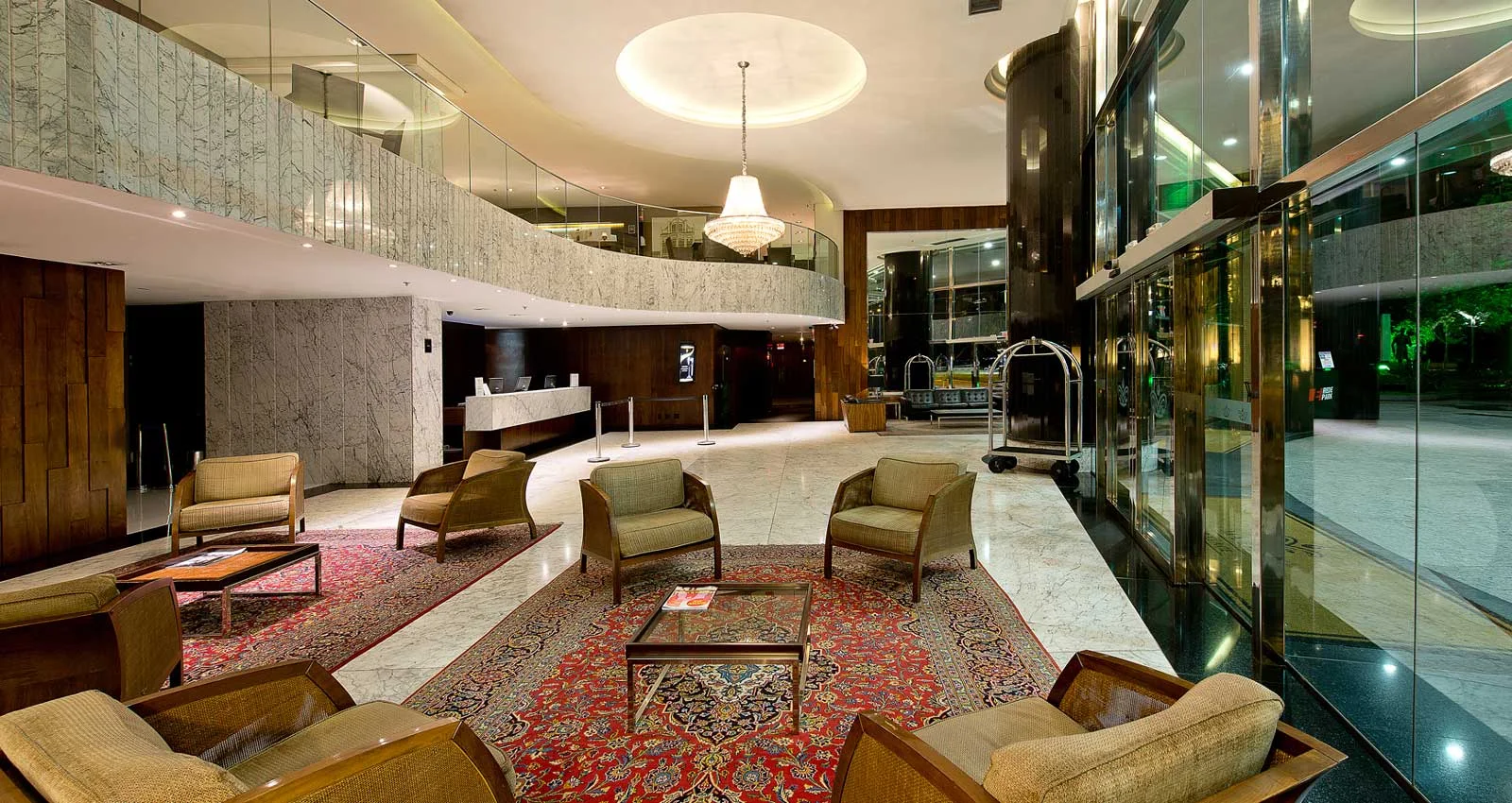 Lobby interior at Majestic Palace Hotel