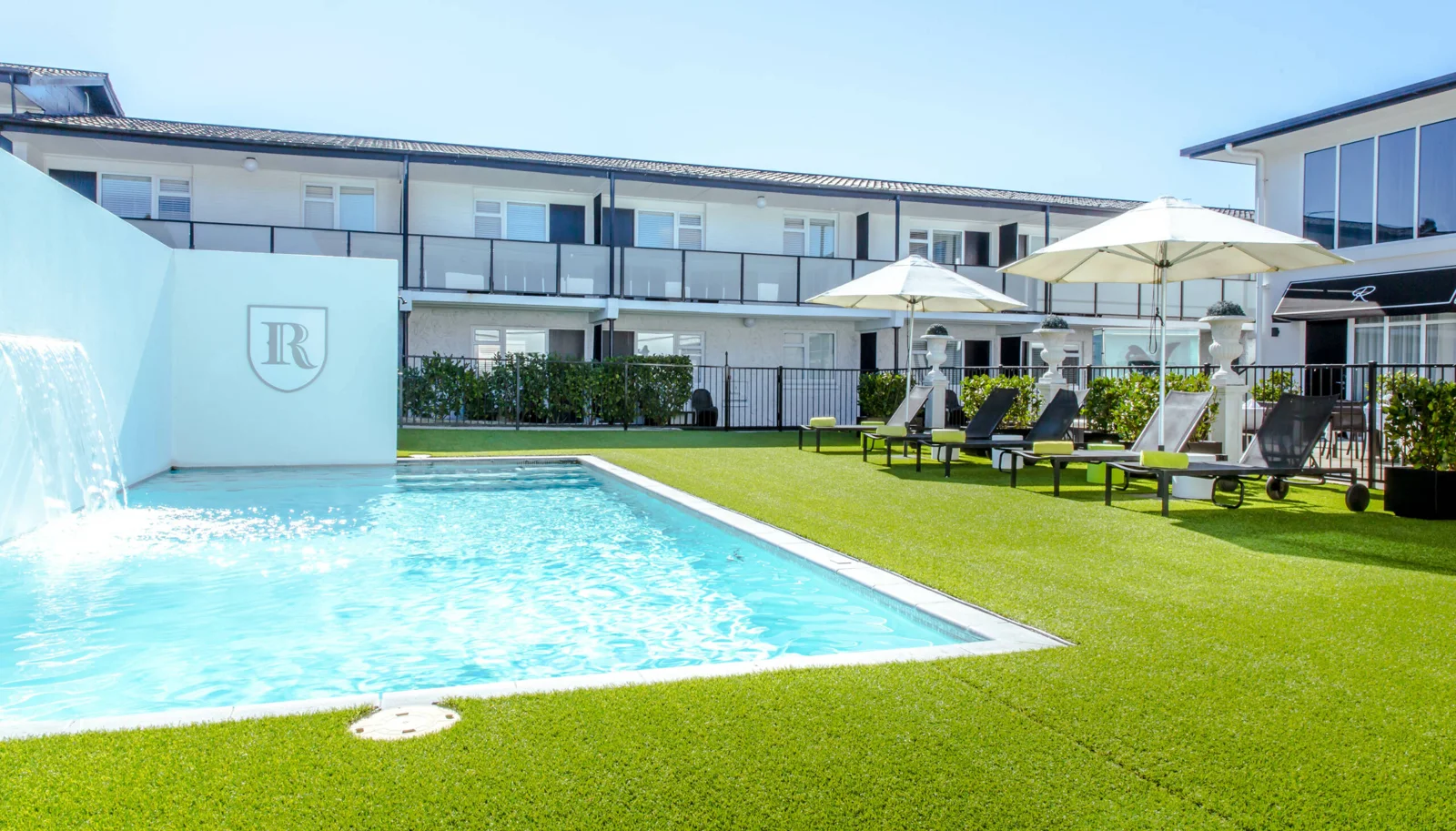Pool and courtyard at Regent of Rotorua