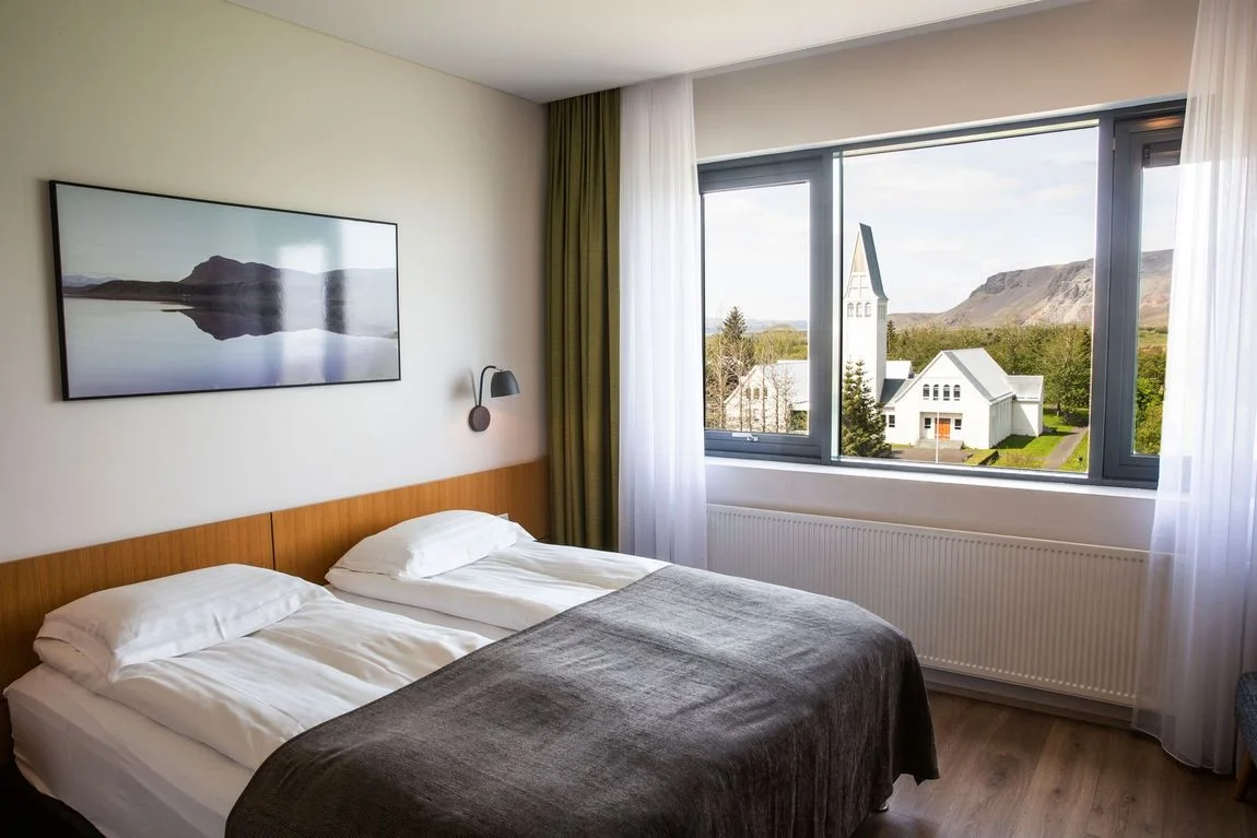Guest room at Hotel Selfoss