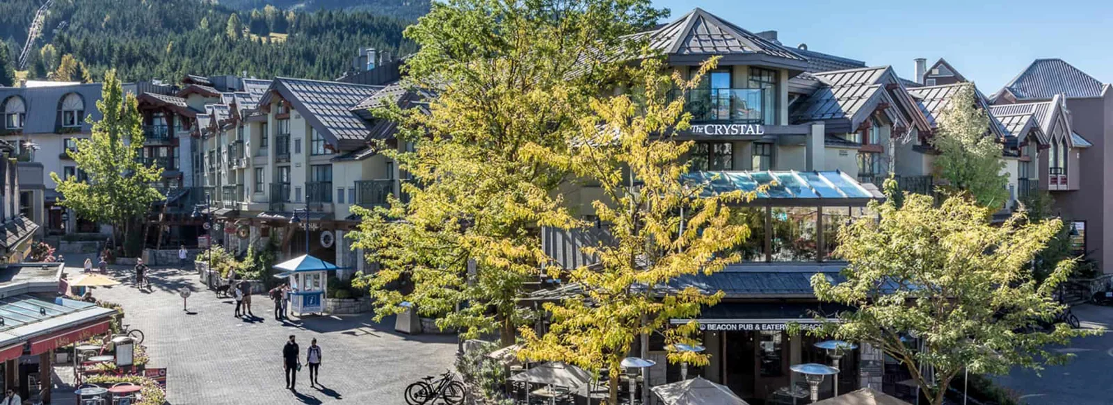 Crystal Lodge beside Whistler Village’s pedestrian streets