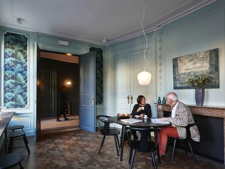 Interior of Monsieur Ernest hotel in Bruges