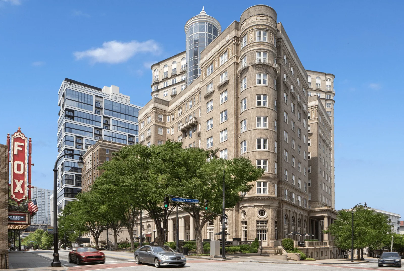 Historic exterior of The Georgian Terrace in Atlanta