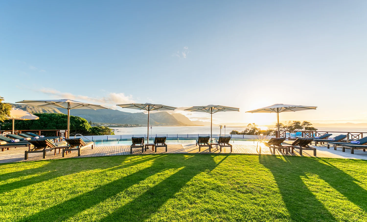 Pool terrace at Harbour House Hotel
