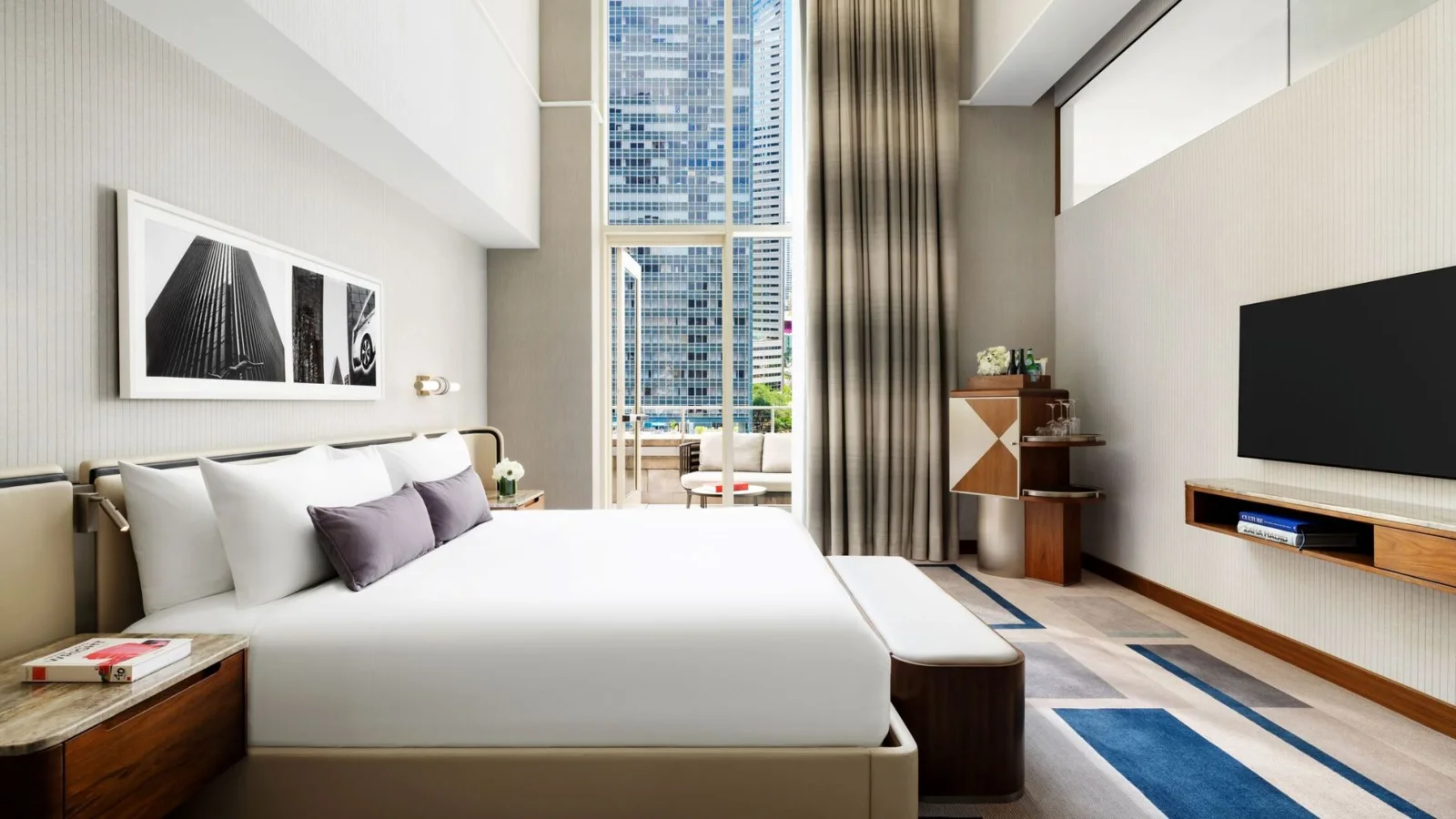 Guest room at The Joule in Dallas