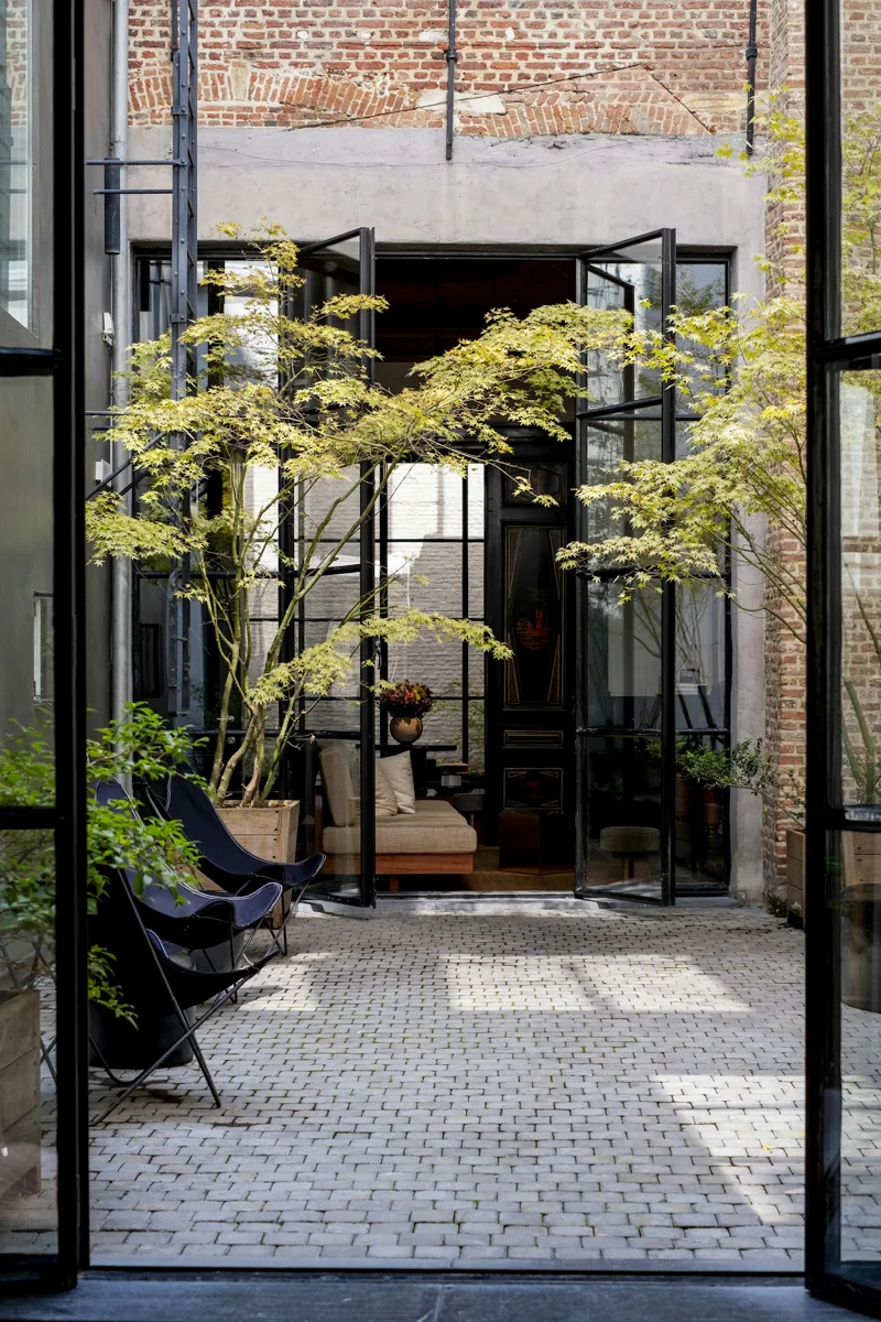 Courtyard at Hotel Julien in Antwerp