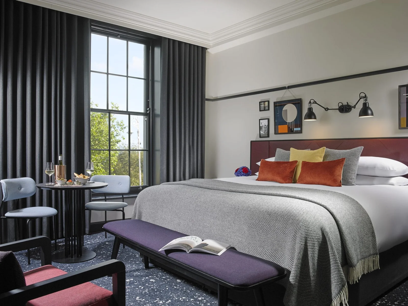 Guest room at The Mont Hotel in Dublin