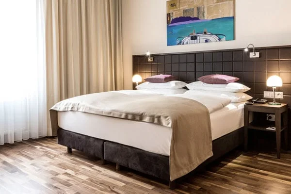 Guest room at Hotel Sandwirth