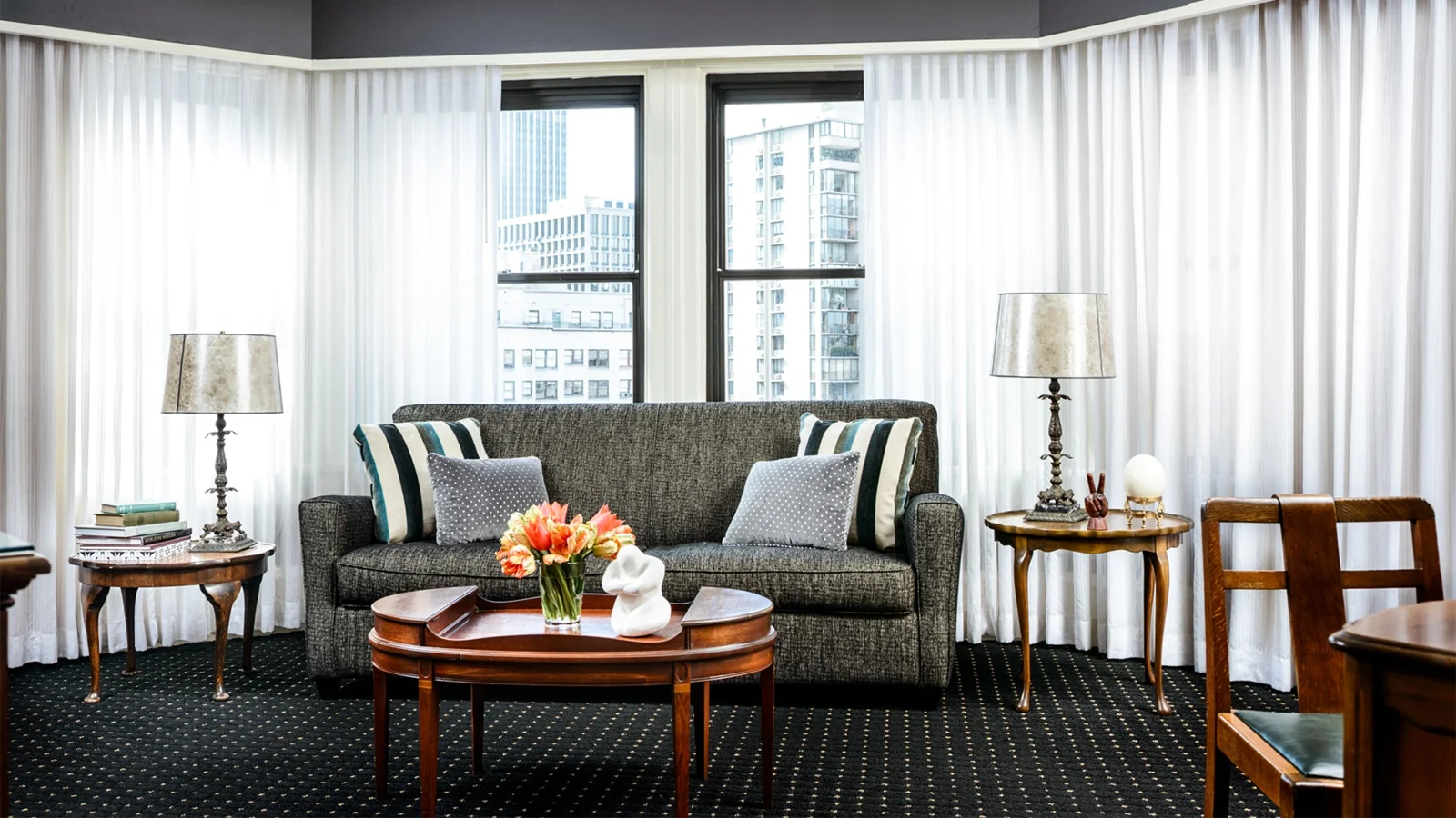 Suite lounge at Hotel Sorrento in Seattle