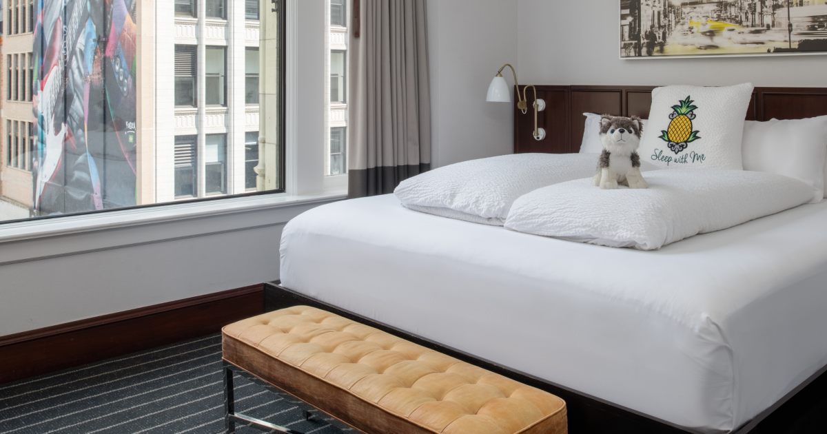 Colourful room at Staypineapple New York