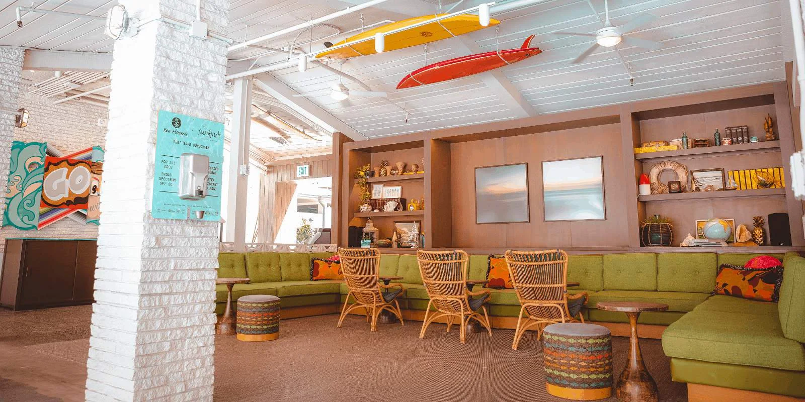 Lobby at The Surfjack Hotel & Swim Club in Honolulu