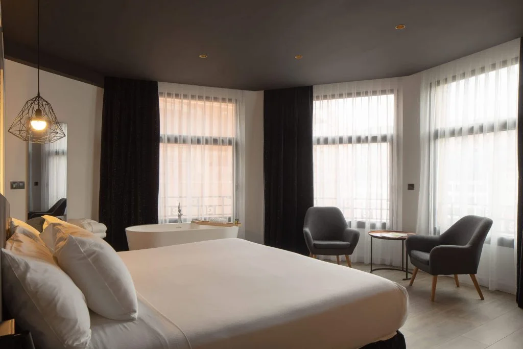 Guest room at Hotel Tayko Bilbao