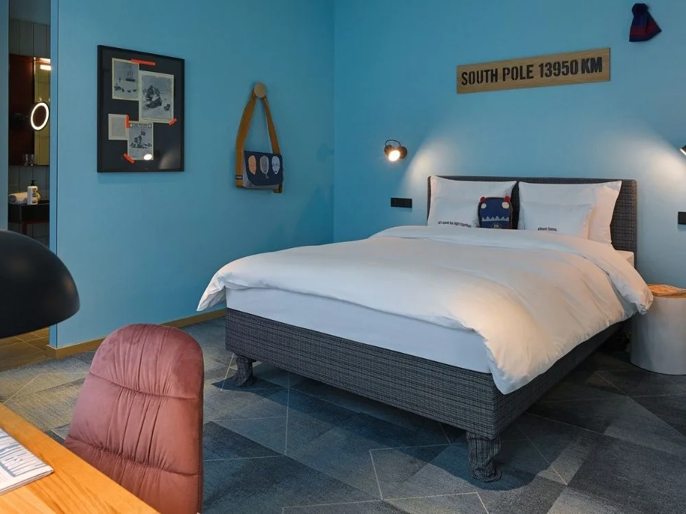 Guest room at 25hours Hotel The Trip