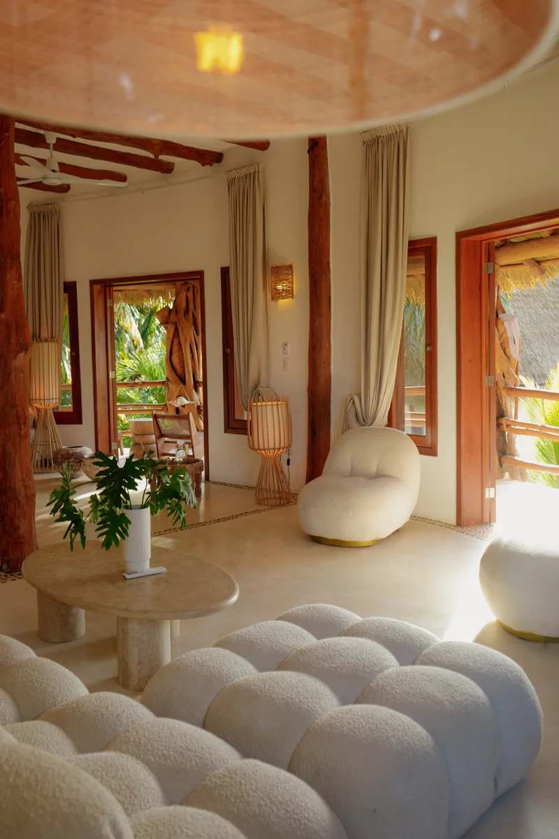 Lounge interiors at Casa Las Tortugas