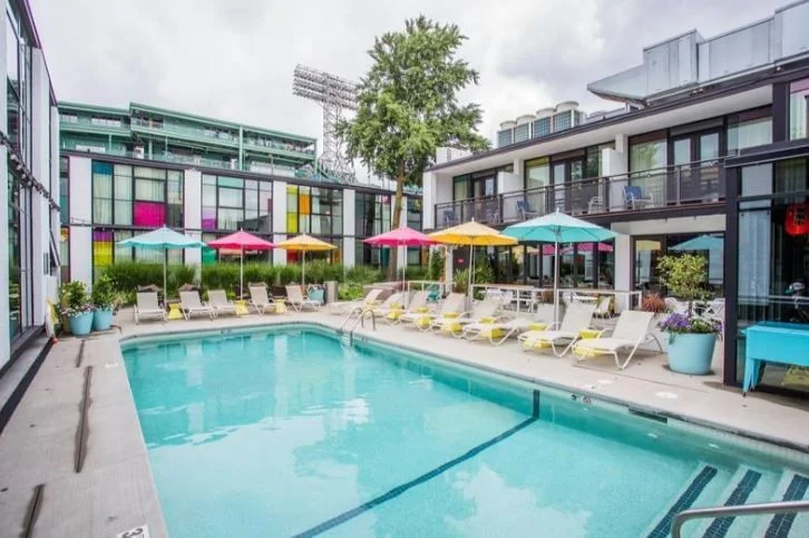 Outdoor pool at The Verb Hotel in Boston