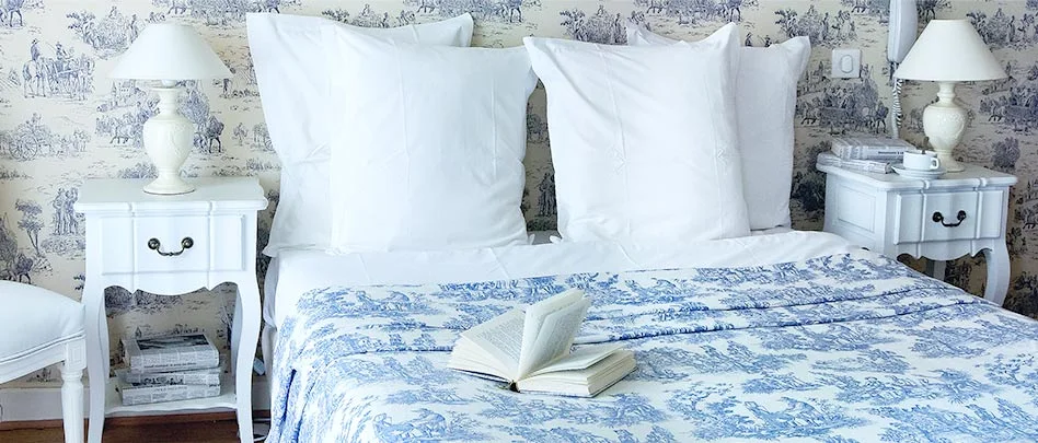 Individually decorated guest room at Hotel Villa Rivoli in Nice