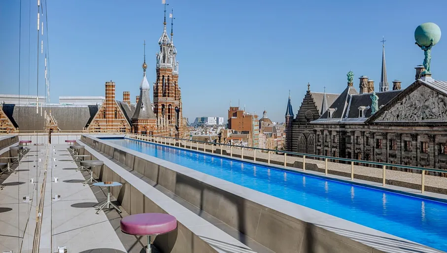 Rooftop pool at W Amsterdam